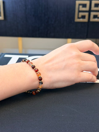 Fire Agate Adjustable Bracelet