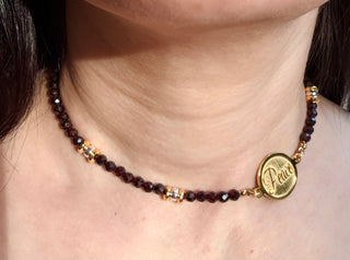 Garnet “Peace & Hope” Two-Sided Necklace