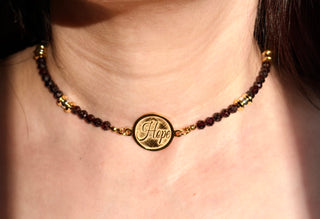 Garnet “Peace & Hope” Two-Sided Necklace