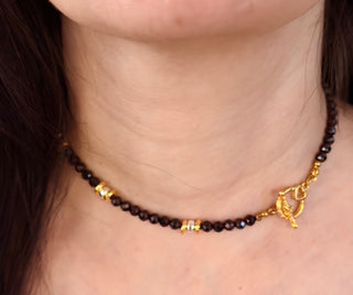 Garnet “Peace & Hope” Two-Sided Necklace