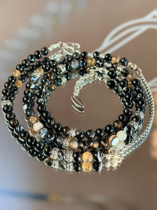 Sulemani Agate Men’s Necklace – Contemporary Asymmetry Design