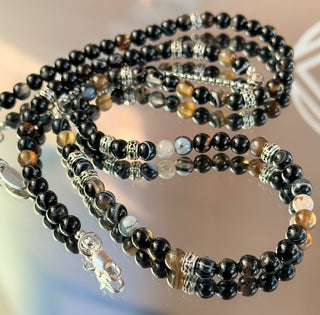 Sulemani Agate Men’s Necklace – Contemporary Asymmetry Design