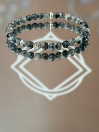 Matte Grey Labradorite Men’s Bracelet – 925 Sterling Silver