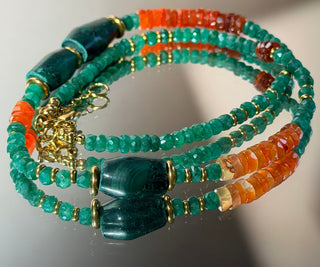 Emerald Sunset Necklace