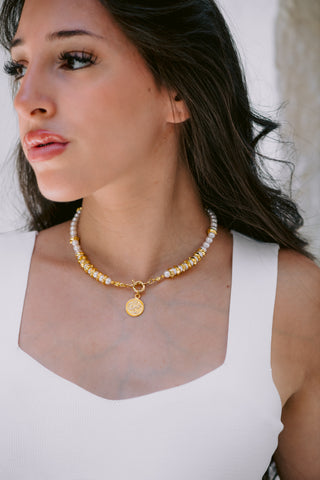 Freshwater Pearl Necklace - 18K Gold-Plated