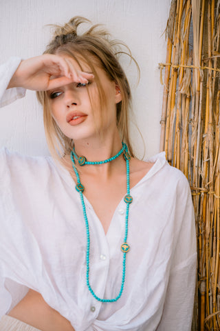 Long Turquoise Multiway Necklace