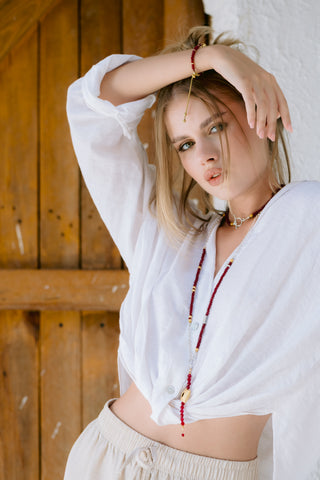 Red Wine Jade Multiway Necklace