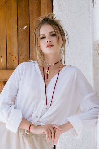 Red Wine Jade Multiway Necklace