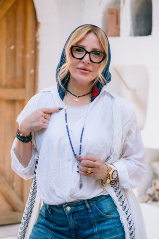 925 Sterling Silver & 18K Gold-Plated Sterling Silver lapis necklace