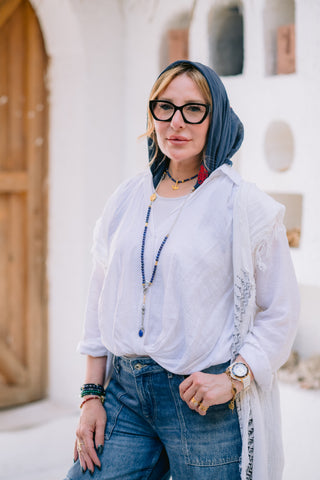 925 Sterling Silver & 18K Gold-Plated Sterling Silver lapis necklace