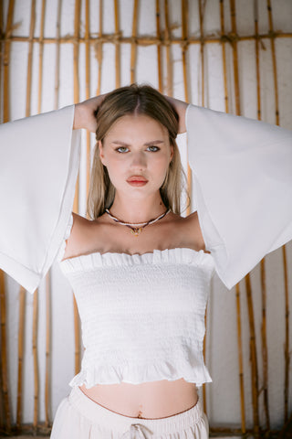 Amethyst & Pearl Two-Layer Necklace with Phoenix Pendant