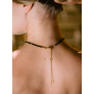 Black Onyx & 18K Gold-Plated Sterling Silver Necklace