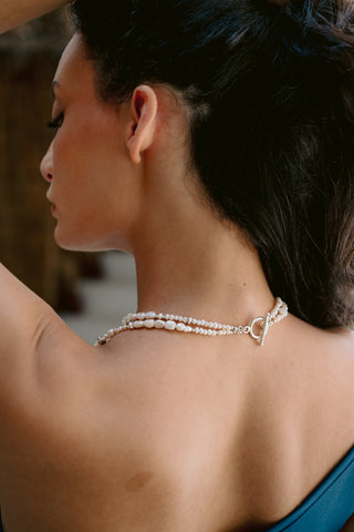 Pearl Harmony | Freshwater Pearl & Sterling Silver Necklace