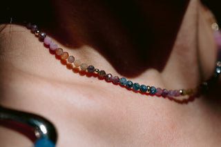 Colour Harmony | Multicolour Sapphire & 9K Gold Necklace