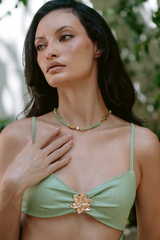 Green Serenity | Peridot & Freshwater Pearl Necklace
