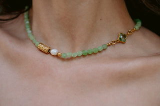Green Serenity | Peridot & Freshwater Pearl Necklace