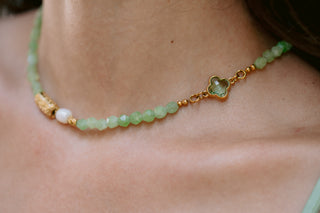 Green Serenity | Peridot & Freshwater Pearl Necklace
