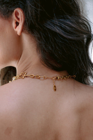 Golden Symphony | Citrine & Freshwater Pearl Three-Layer Necklace