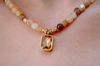 Golden Honey | Agate & Amber Necklace