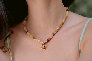 Golden Honey | Agate & Amber Necklace