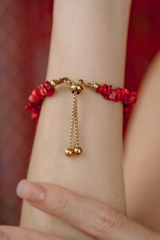 Rouge Charm | Coral Chip Bracelet