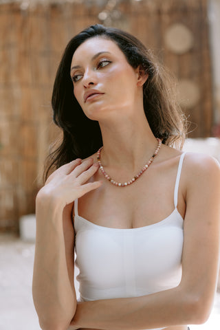 Rosé Harmony | Rhodochrosite & Freshwater Pearl Necklace