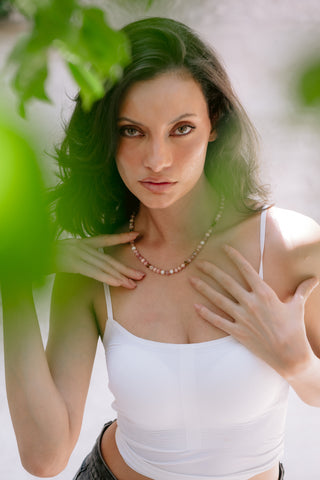 Rosé Harmony | Rhodochrosite & Freshwater Pearl Necklace
