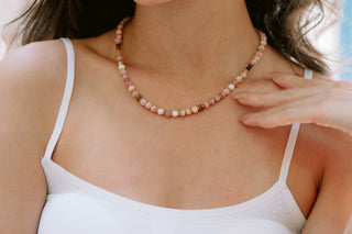 Rosé Harmony | Rhodochrosite & Freshwater Pearl Necklace