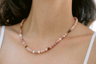 Rosé Harmony | Rhodochrosite & Freshwater Pearl Necklace