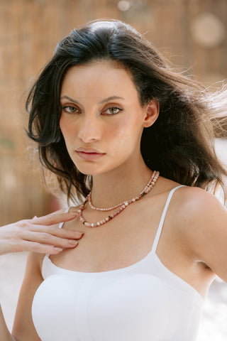 Rosé Harmony | Rhodochrosite & Freshwater Pearl Necklace