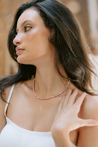 Rosé Harmony | Premium Rhodochrosite & 9K Gold Necklace