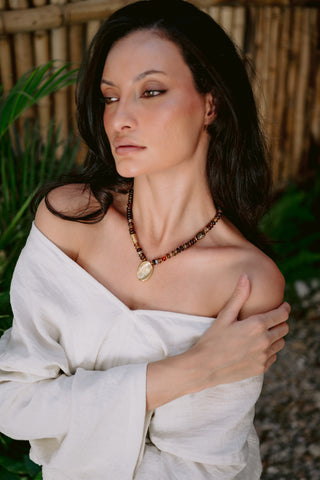 Earthly Glow | Agate & Genuine Amber Necklace