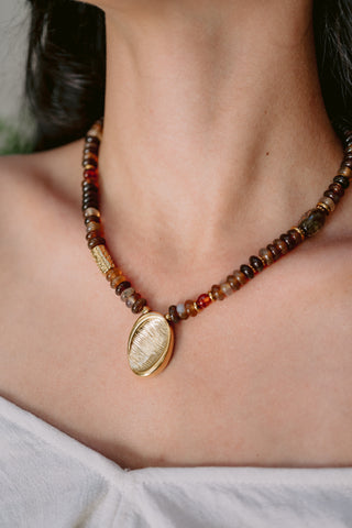 Earthly Glow | Agate & Genuine Amber Necklace