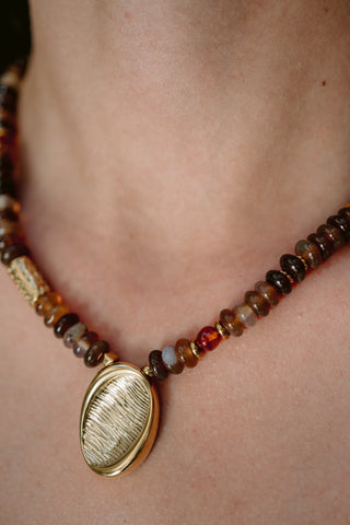 Earthly Glow | Agate & Genuine Amber Necklace