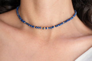 Lapis Elegance | Genuine Lapis Lazuli & 9K Gold Necklace