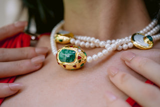 Sculptural Elegance | Freshwater Pearl Statement Necklace