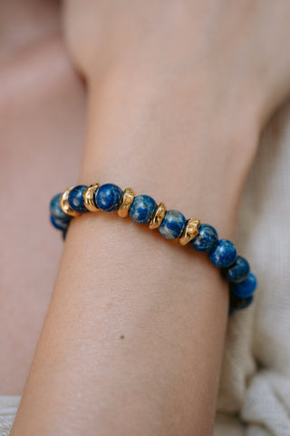 Lapis Luxe | Genuine Lapis Lazuli & Gold-Plated Bracelet