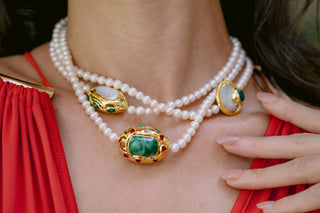 Sculptural Elegance | Freshwater Pearl Statement Necklace