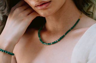 Emerald Muse | Genuine Zambian Emerald & 9K Gold Necklace