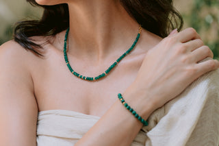 Emerald Muse | Genuine Zambian Emerald & 9K Gold Necklace