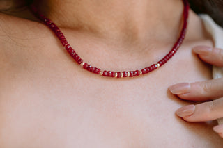 Ruby Allure | Genuine Ruby & 9K Gold Necklace