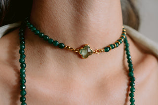 Green Enigma | Genuine Green Agate Multiway Necklace