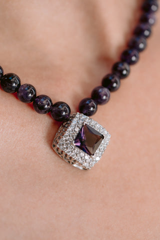 Royal Amethyst | Amethyst & Sterling Silver Statement Necklace