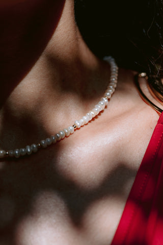 Pure Elegance | Freshwater Pearl & 9K Gold Necklace