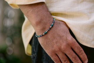 The Maverick | Malachite, Lapis Lazuli & Sterling Silver Men's Bracelet