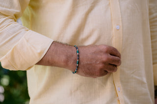 The Maverick | Malachite, Lapis Lazuli & Sterling Silver Men's Bracelet