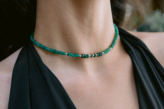 Emerald Essence | Zambian Emerald & 9K Gold Necklace